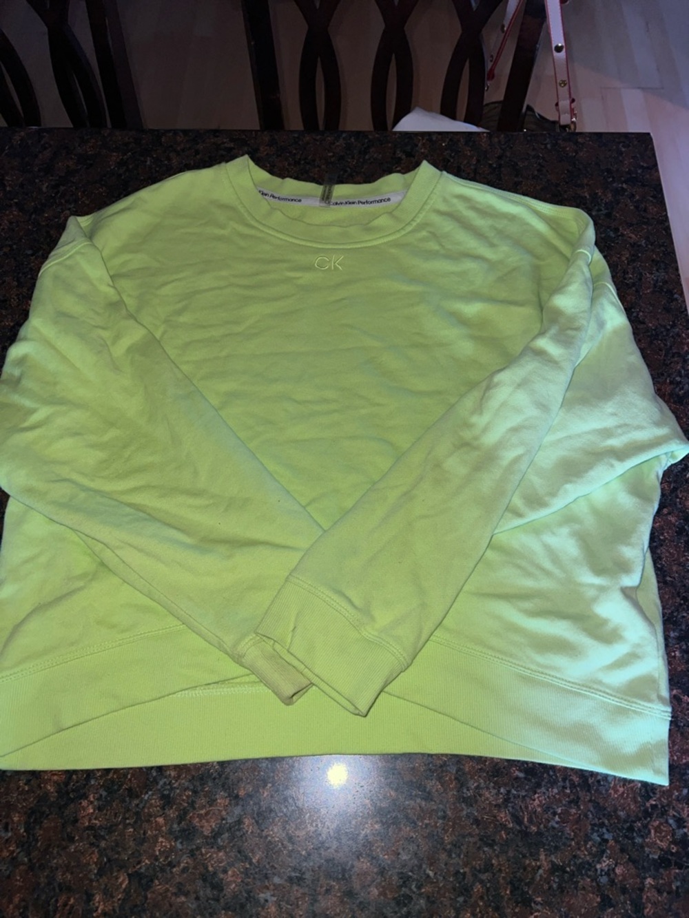 Calvin Klein Men’s Neon Lime Crewneck Sweatshirt